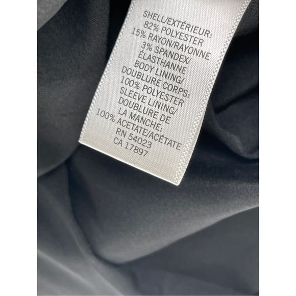 Banana Republic Blazer Jacket Women 8 Black White Small Houndstooth Peplum Back - Picture 14 of 15